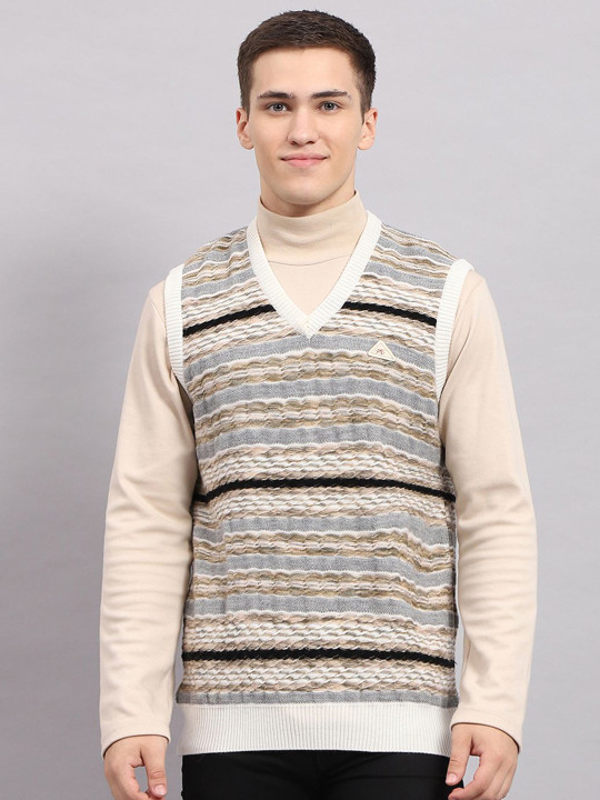 Monte Carlo Men Striped Woollen Pullover