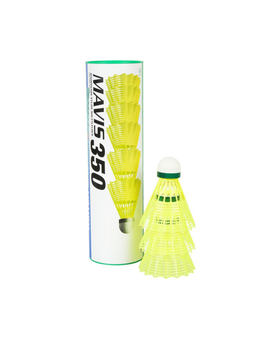 Pack Of 6 Green & Yellow MAVIS 350 Badminton Shuttlecocks