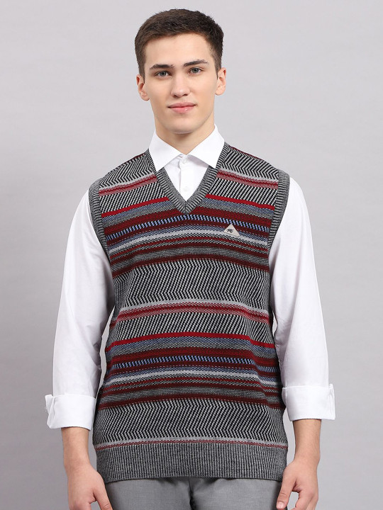 Monte Carlo Men Striped Woollen Pullover