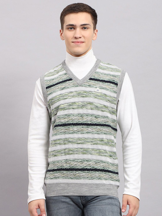 Monte Carlo Men Striped Woollen Pullover