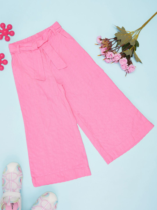 Pantaloons Junior Girls Pure Cotton Flared-Fit Track Pant