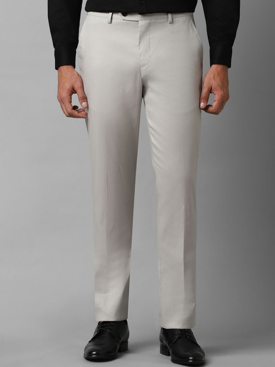 Luxure by Louis Philippe Men Mid-Rise Slim Fit Formal Trousers