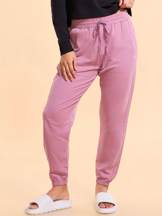 Enamor French Terry Relaxed Fit High Waist Jogger-E406