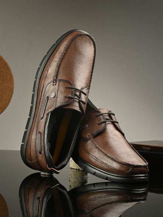 MONDAIN Men Leather Lace-Ups Derbys