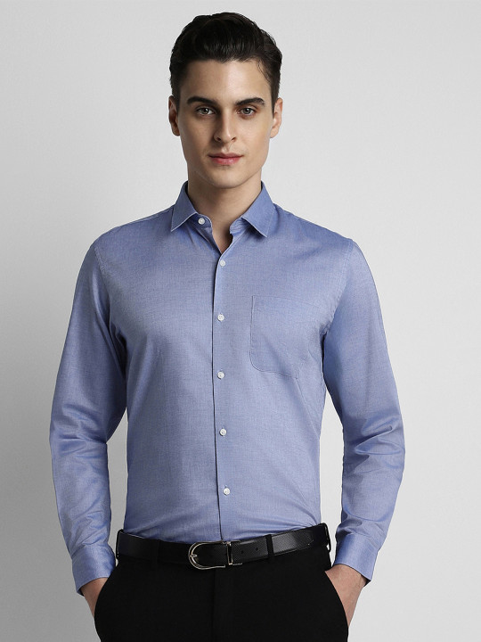 Peter England Men Blue Slim Fit Formal Shirt