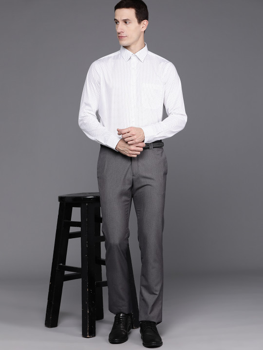 Raymond Pure Cotton Slim Fit Printed Formal Shirt