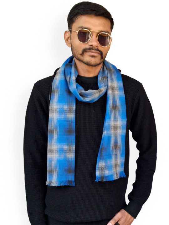 SWITCHON Men Checked Cotton Mufflers