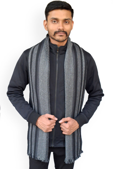 SWITCHON Men Patterned Merino Wool Mufflers