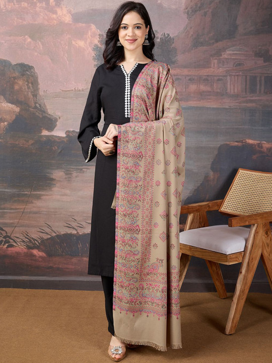 Sangria Women Kani Woven Ethnic Motifs Kalamkari Pashmina Shawl