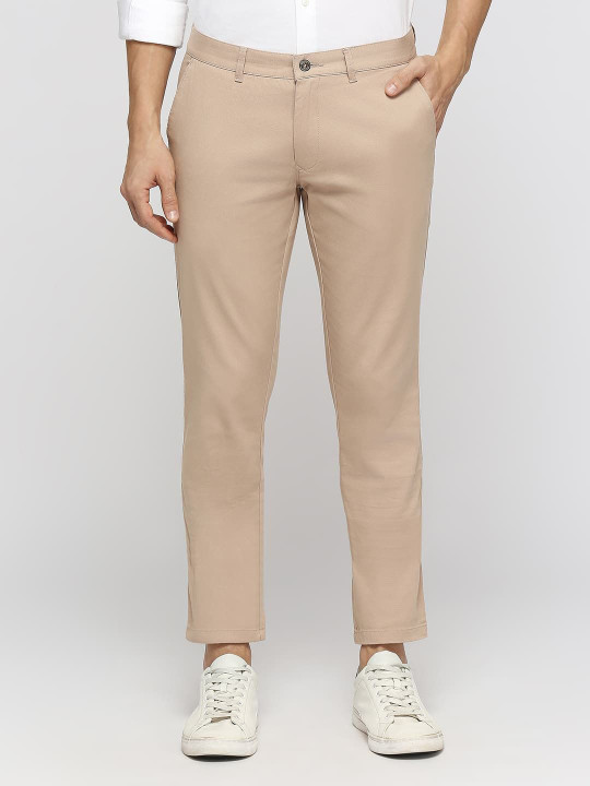 Basics Men Mid-Rise Tapered Fit Regular Trousers