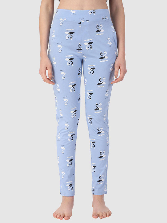 PROTEENS Women Printed Cotton Mid-Rise Lounge Pants