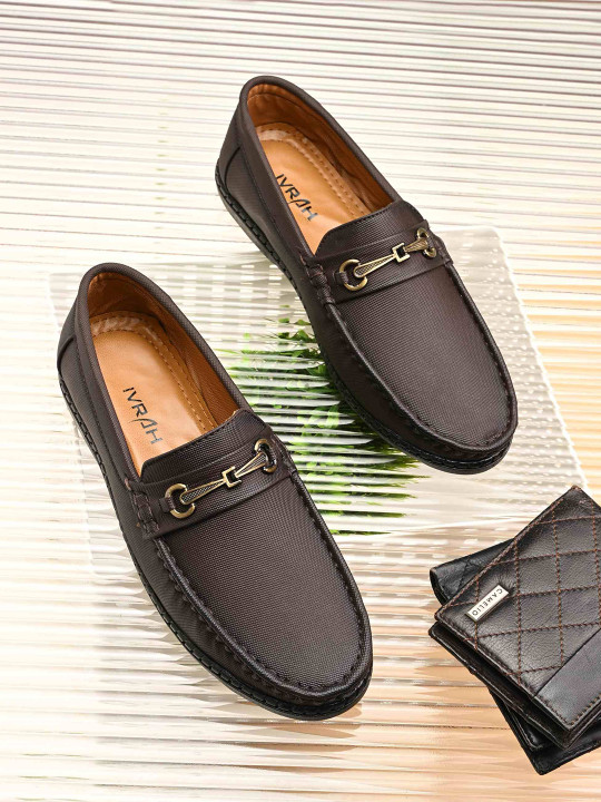 IVRAH Men Leather Formal Slip-On Loafers