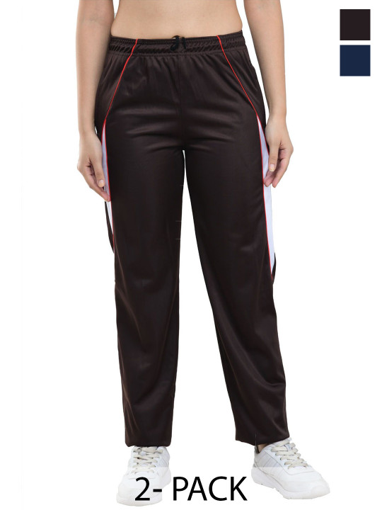 IndiWeaves Women Pack Of 2 Mid Rise Track Pants