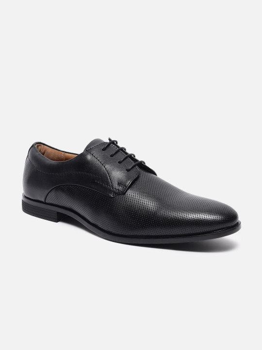 Van Heusen Men Leather Derby Round Toe Formal Shoes