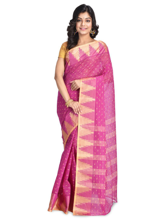 RAJ SAREE HOUSE Woven Design Pure Cotton Taant Saree