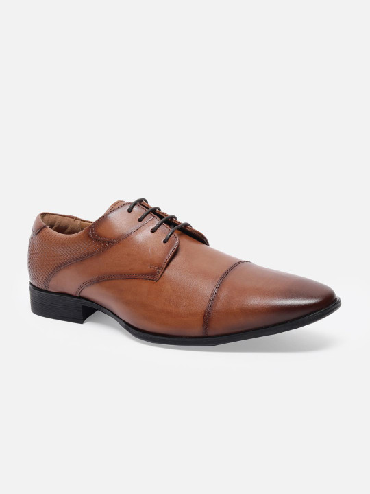 Van Heusen Men Leather Derby Pointed Toe Formal Shoes