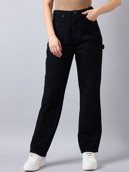 Style Quotient Women Relaxed Fit High Rise Carpenter Denim Jeans