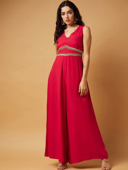 DRAPE AND DAZZLE Sleeveless Basic Jumpsuit
