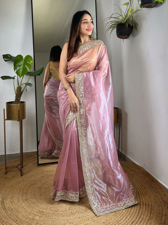 Anouk Sequinned Tissue Party Saree
