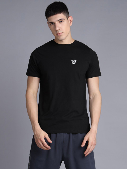 HRX by Hrithik Roshan Men Solid Round Neck Cotton T-shirt