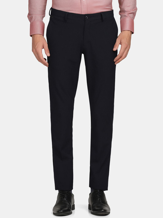 Blackberrys Men Mid-Rise Slim Fit Formal Trousers