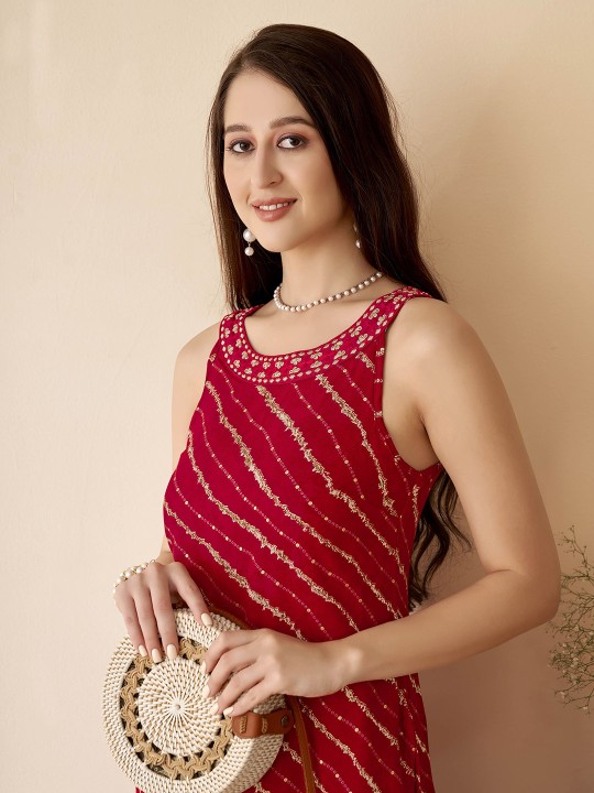 leheriya Printed Straight Kurta deal from myntra