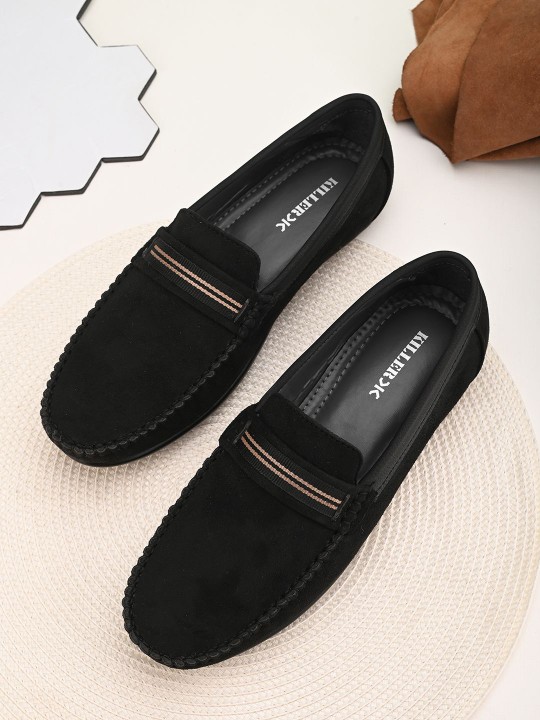 Men Suede Slip-On Loafers deal from myntra