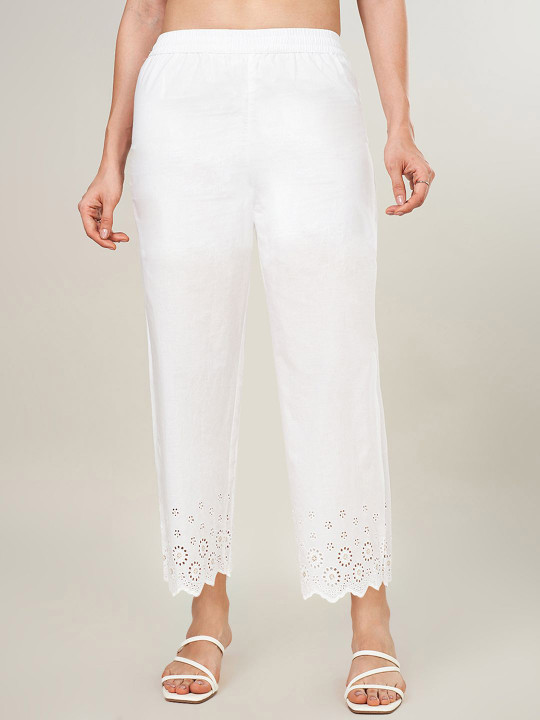 RANGMANCH BY PANTALOONS Women Cotton Flared Palazzo