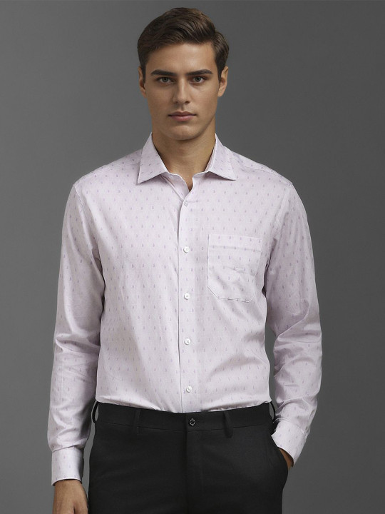 Louis Philippe Men Classic Opaque Printed Formal Shirt