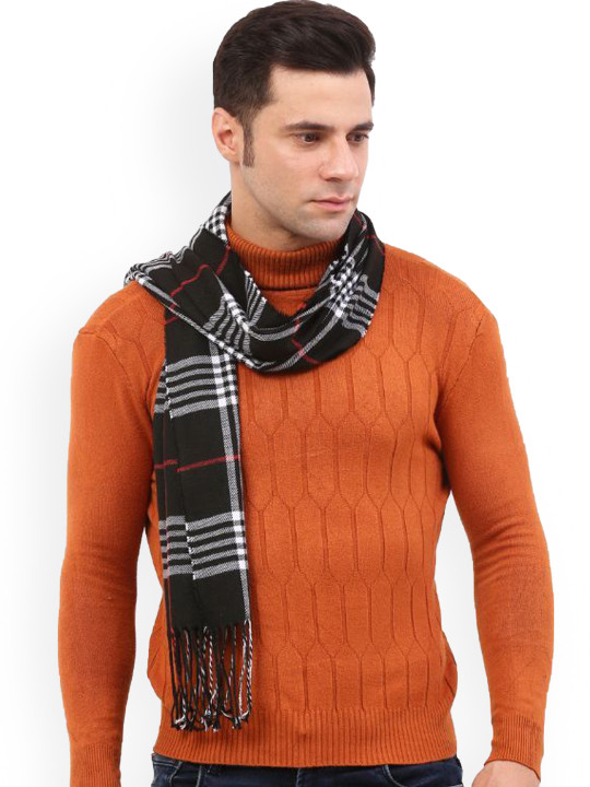 Cazzano Men Checked Acrylic Mufflers