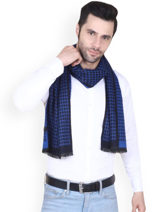 Cazzano Men Patterned Merino Wool Mufflers