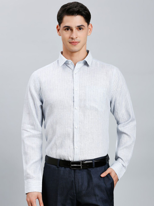 Reid & Taylor Men Classic Opaque Striped Formal Shirt