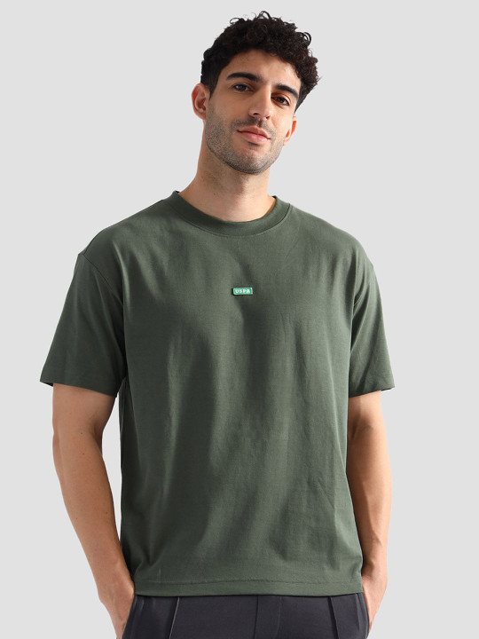 U.S. Polo Assn. Round Neck Pure Cotton Oversized Lounge T-Shirt