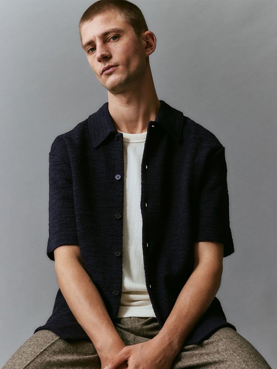 Textured Short-Sleeved Shirt deal from myntra