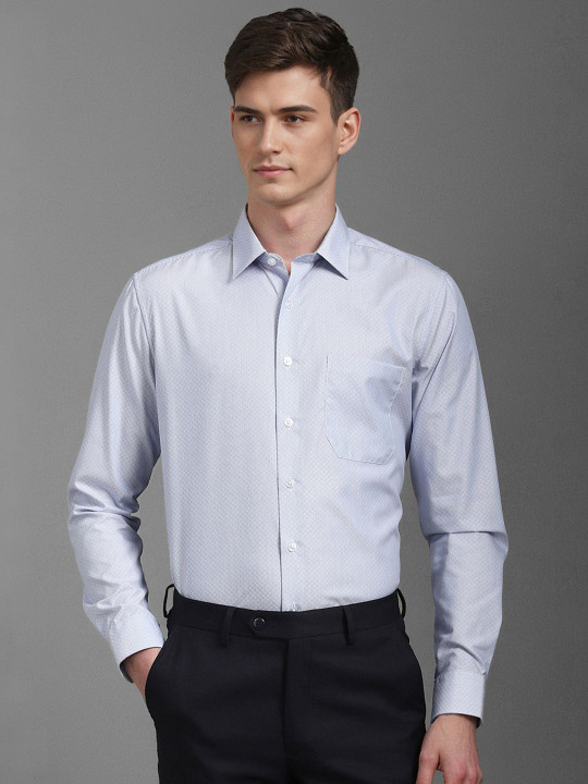 Louis Philippe Men Slim Fit Opaque Printed Formal Shirt