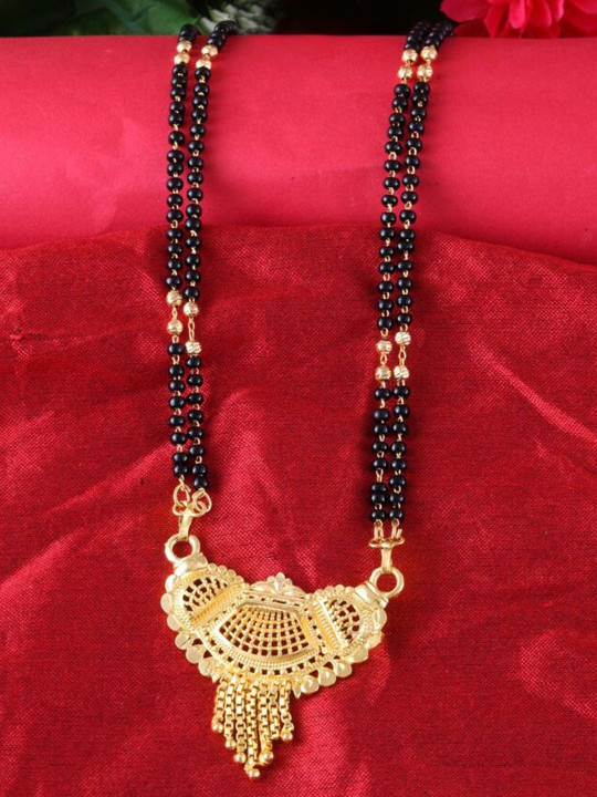 DIVASTRI One Gram Gold-Plated Beaded Mangalsutra