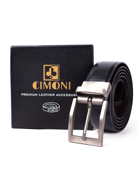CIMONI Men PU Reversible Formal Belt