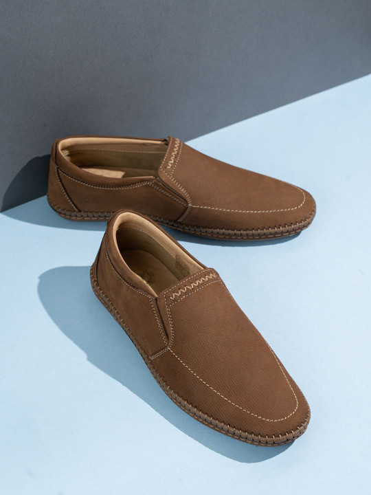 ATESBER by Inc.5 Men Leather Slip-On Sneakers