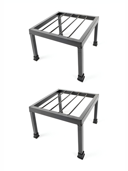 2-Pcs Black Rectangular Planter Stands