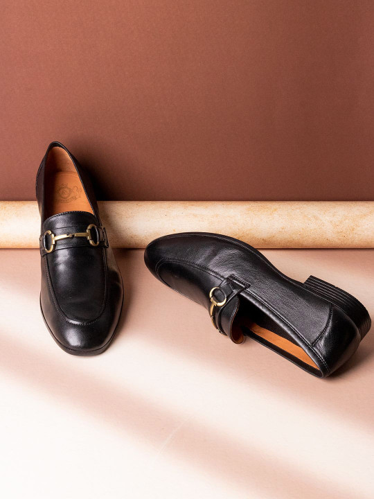 ATESBER by Inc.5 Men Leather Slip- On Round Toe Formal Shoes