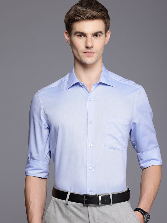 Louis Philippe Men Classic Fit Easy to Iron Premium Cotton Full Sleeve Formal Shirt