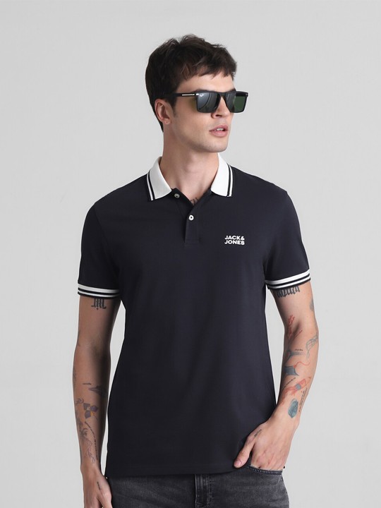 Polo Collar Pure Cotton Slim Fit T-shirt