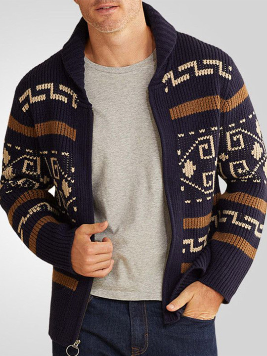 Mast & Harbour Men Printed Cardigan