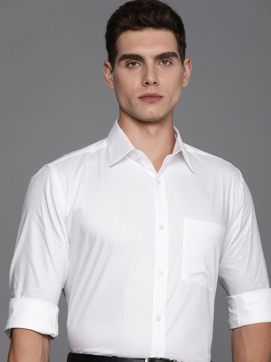 Raymond Solid Slim Fit Pure Cotton Formal Shirt