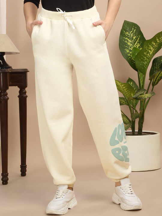 Sweet Dreams Women Printed Cotton Mid-Rise Regular Fit Joggers Track Pants