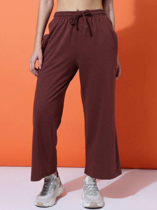 MKH Women Cotton Mid Rise Track Casual Pants