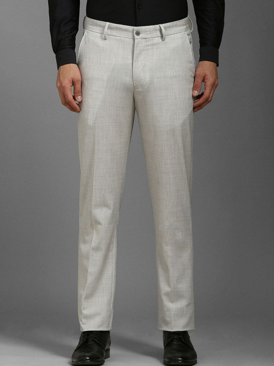 Louis Philippe Men Slim Fit Mid-Rise Formal Trousers