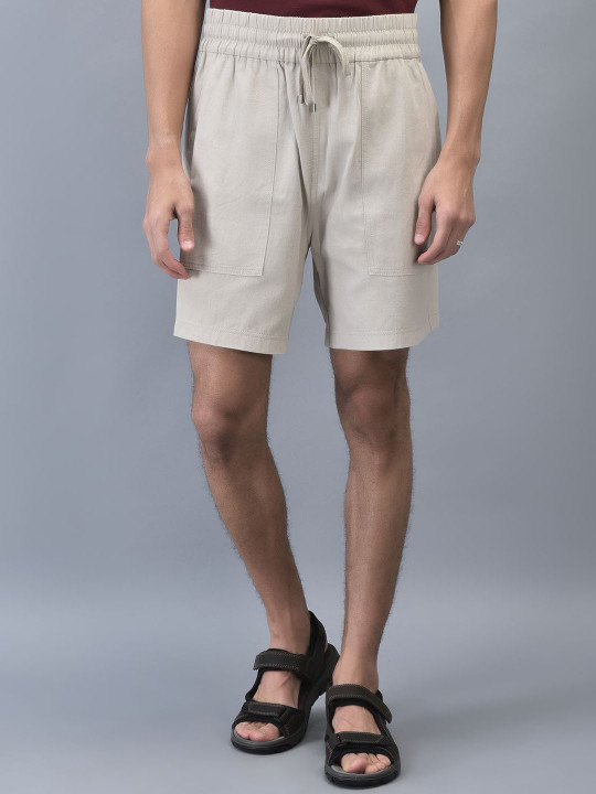 Woodland Men Cotton Mid-Rise Regular Shorts