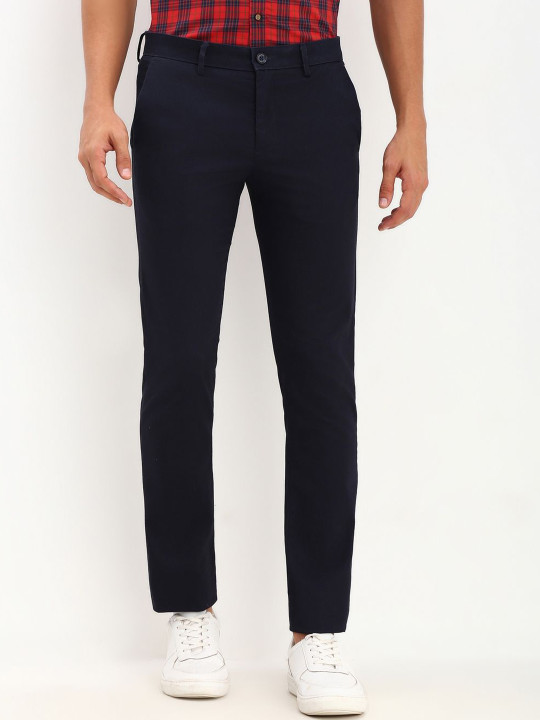 Allen Solly Men Mid-Rise Slim Fit Trousers