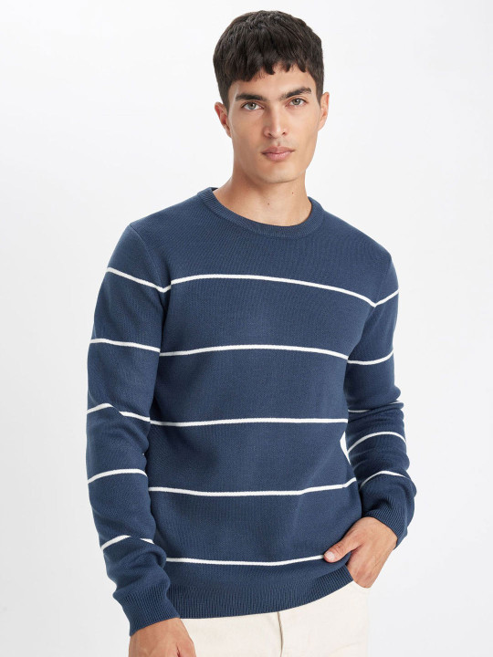 DeFacto Men Striped Long Sleeves Pullover